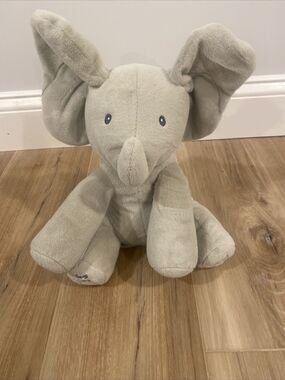 Baby Gund Flappy The Elephant Plush Toy Sings Plays Peek A Boo 12" Tested &Works